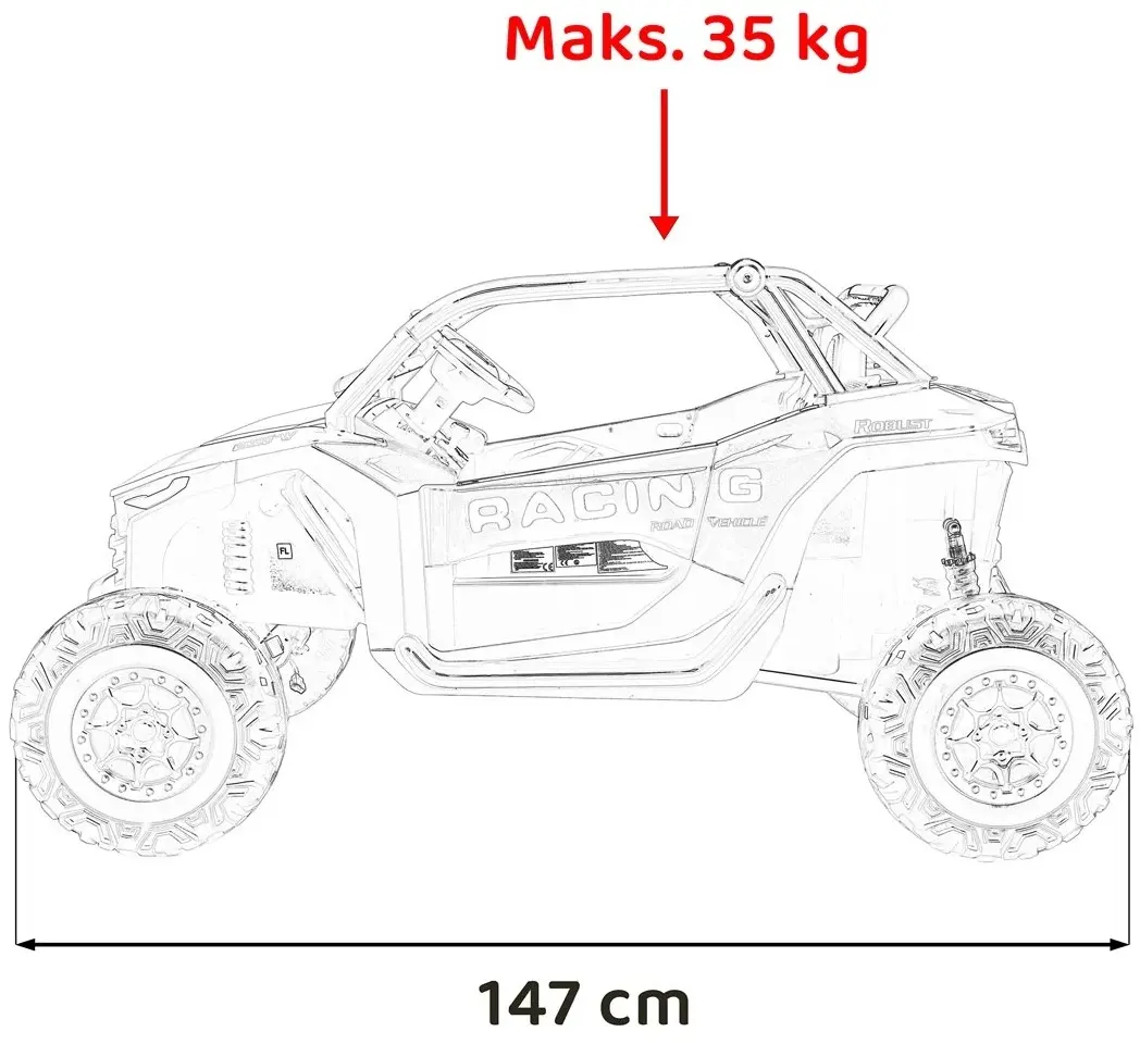 Электромобиль Ramiz Racing Road 2000 (White) - 4