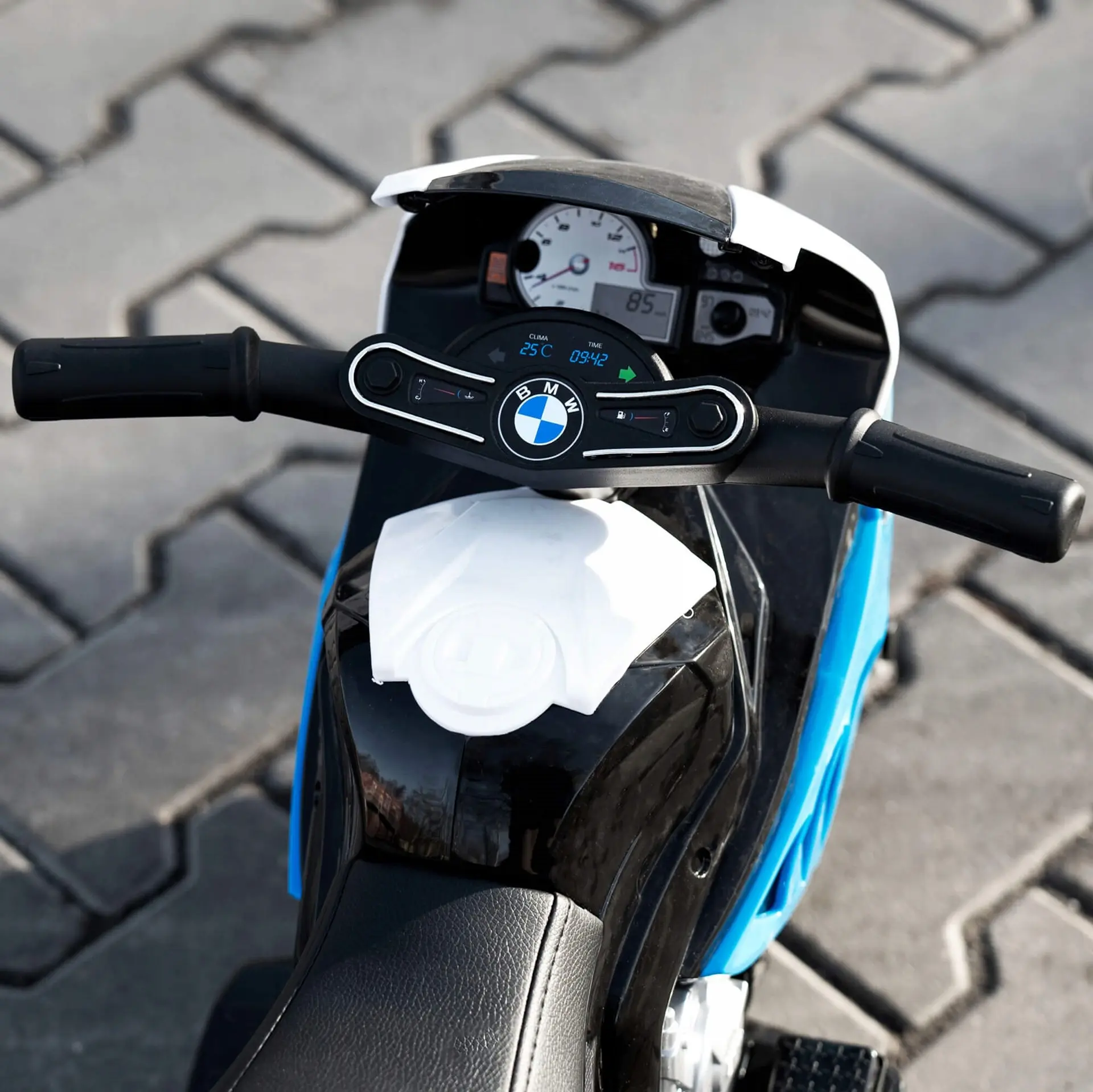 Электромотоцикл Springos BMW S 1000 RR KC0015 (White/Blue) - 7
