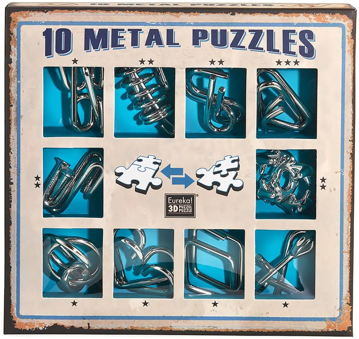Набор головоломок Eureka 10 Metal Puzzles Blue Set