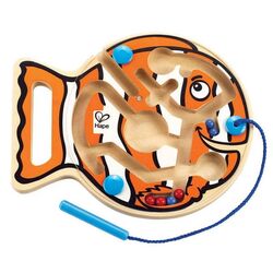 Labirint magnetic Hape Go-Fish-Go E1700 (Natural/Orange)