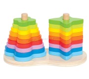 Piramida Hape Double Rainbow Stacker E0406 (Multicolor)