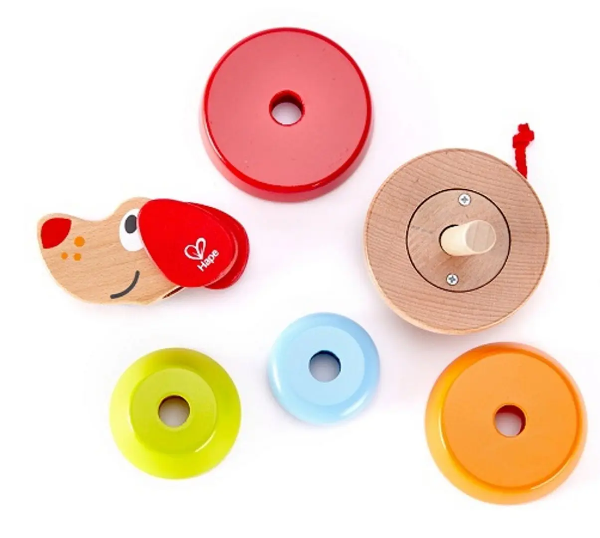 Piramida Hape Pepe Rainbow Stacker E0448 (Multicolor)