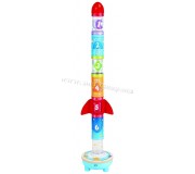 Jucarie de dezvoltare Hape Rocket Ball Air Stacker E0387 (Multicolor)