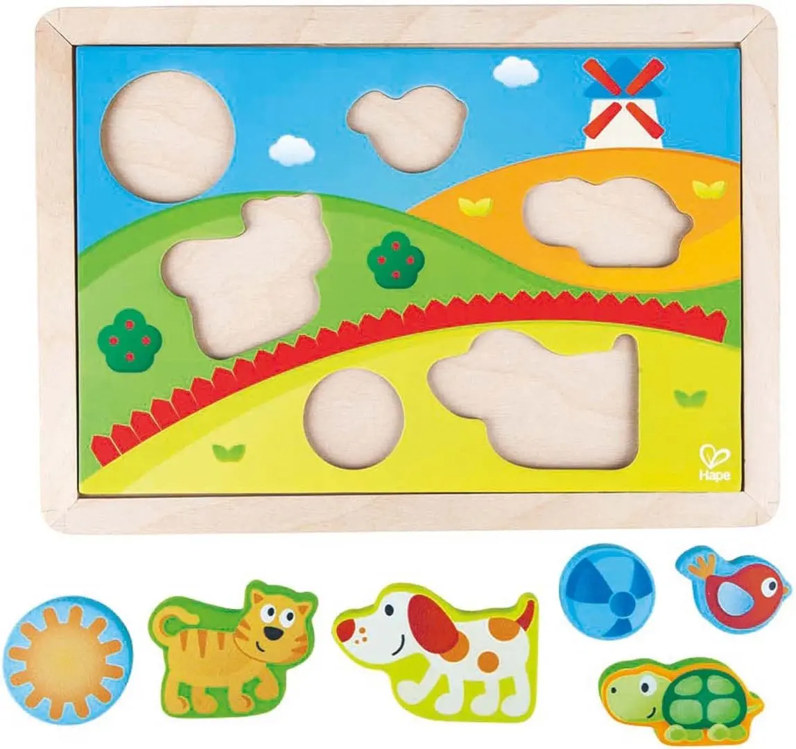Puzzle 3in1 Hape Sunny Valley Puzzle E1601