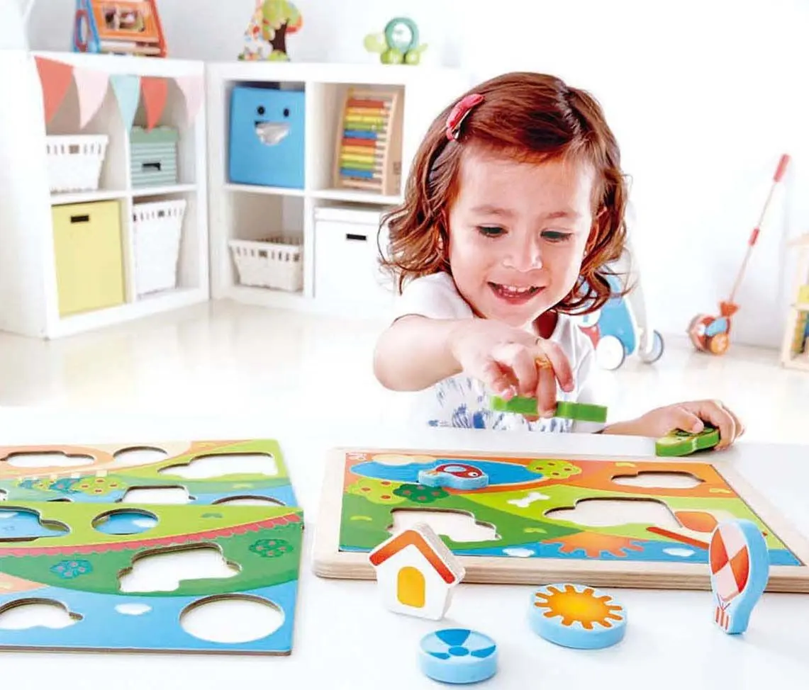 Puzzle 3in1 Hape Sunny Valley Puzzle E1601