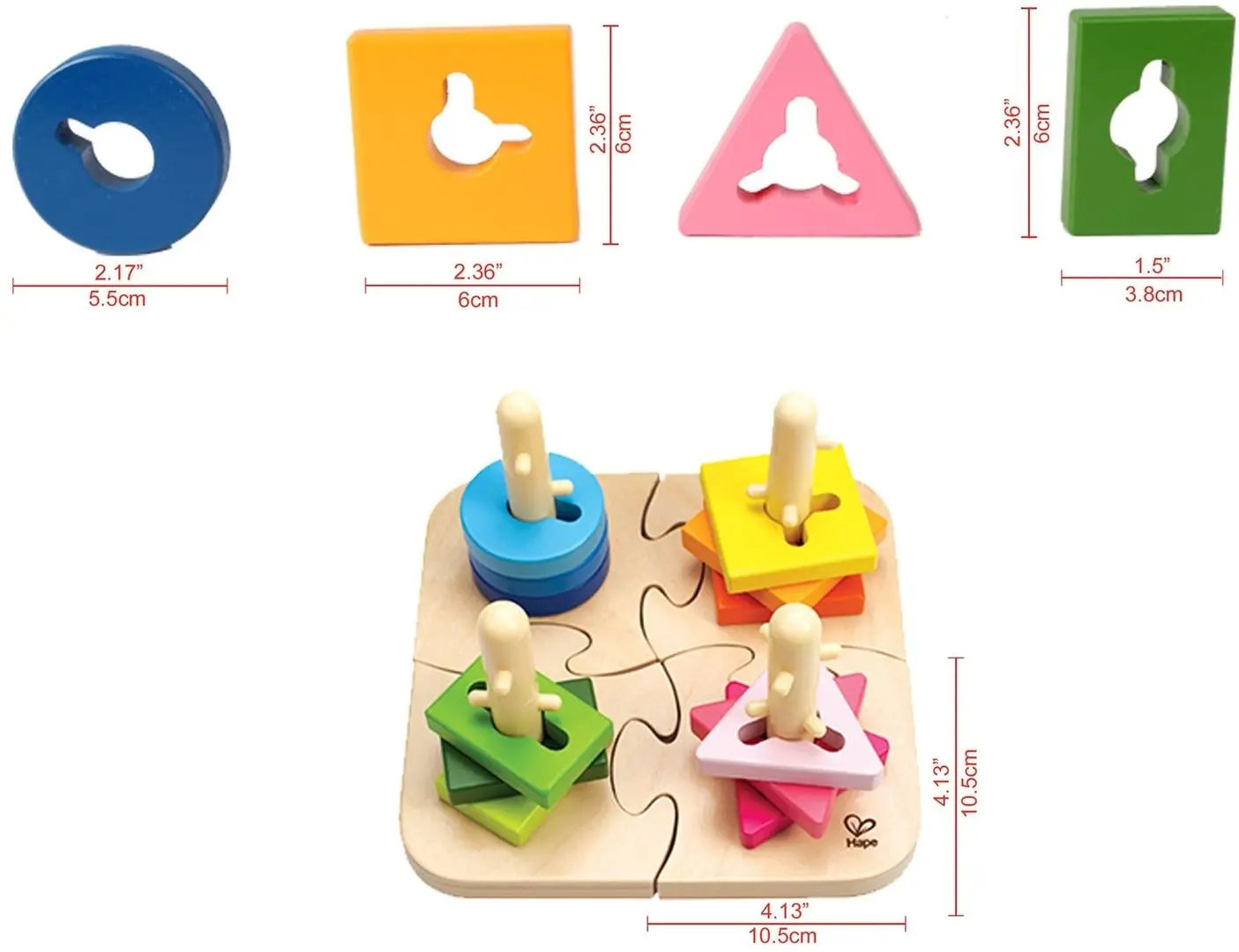 Joc de dezviltare Hape Creative Peg Puzzle E0411