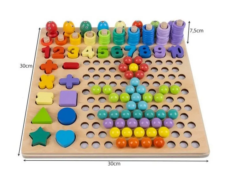 Jucarie de dezvoltare Kruzzel Puzzle-Beads DU17252 (Multicolor)