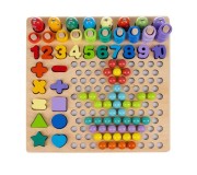 Jucarie de dezvoltare Kruzzel Puzzle-Beads DU17252 (Multicolor)