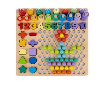 Jucarie de dezvoltare Kruzzel Puzzle-Beads DU17252 (Multicolor)