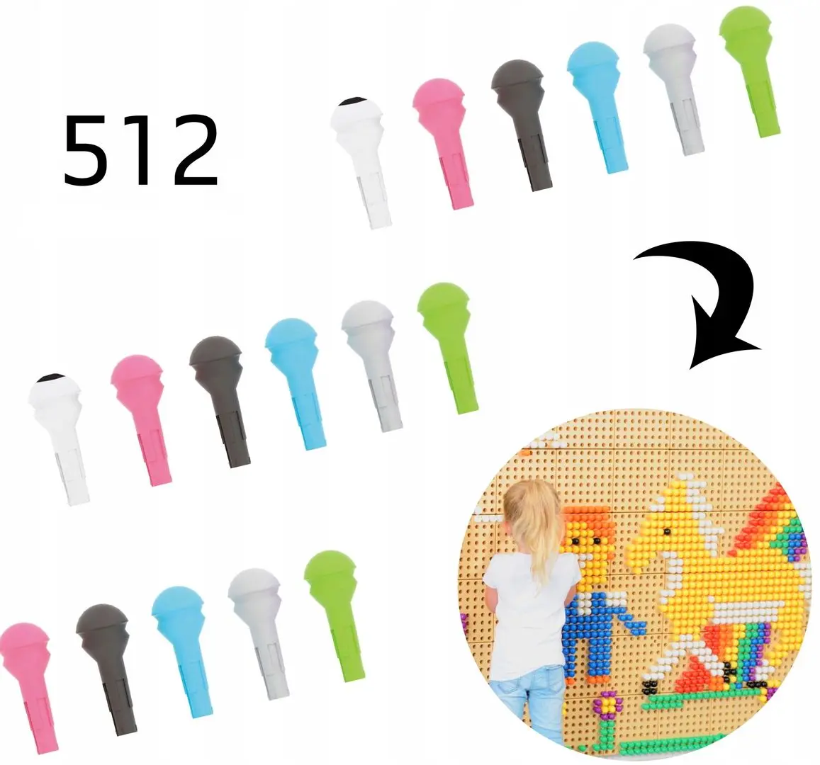 Набор колышков для развивающей стены Masterkidz ME14450 (Multicolor) - 4