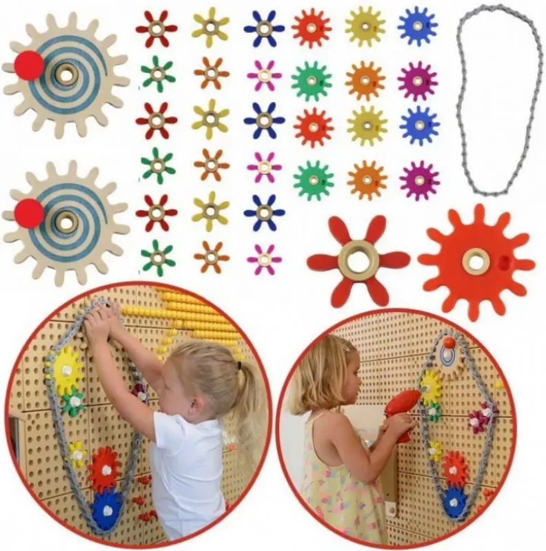 Набор шестеренок для развивающей стены Masterkidz ME13460 (Multicolor) - 2