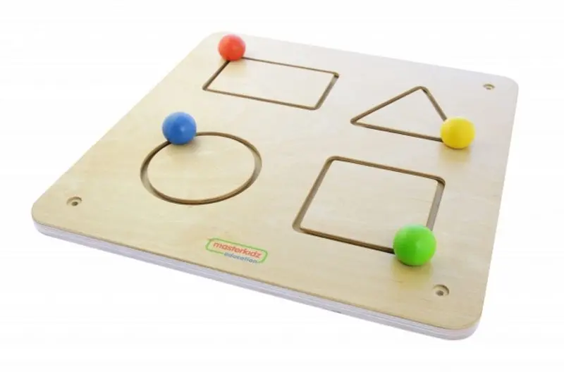 Бизиборд Masterkidz Geometric Figures ME06516 (Natural) - 2