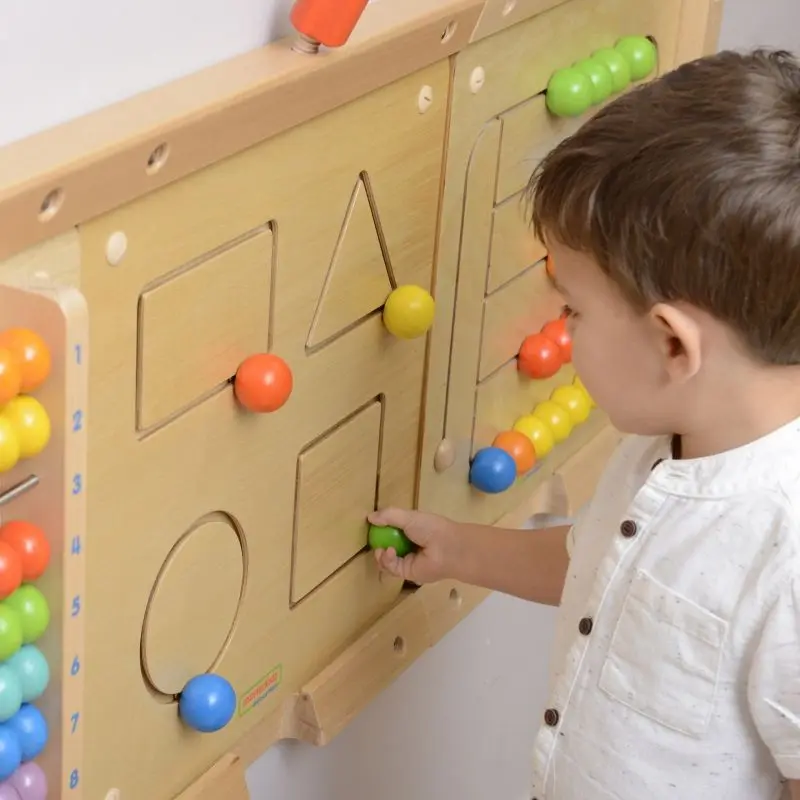 Бизиборд Masterkidz Geometric Figures ME06516 (Natural) - 4