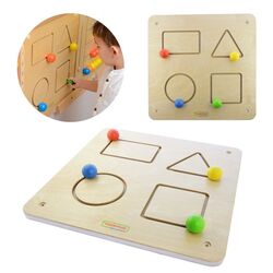 Бизиборд Masterkidz Geometric Figures ME06516 (Natural) Thumb
