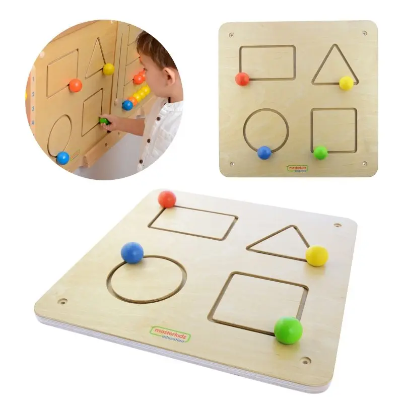 Бизиборд Masterkidz Geometric Figures ME06516 (Natural) - 5