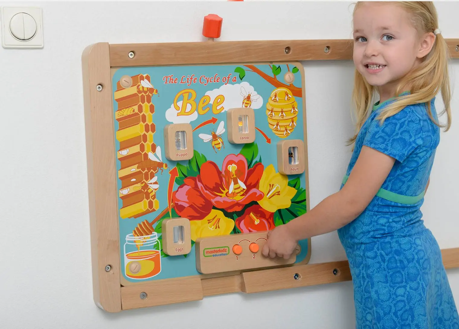 Бизиборд Masterkidz Light-Up Bee Life Cycle Stages Panel ME09814 (Multicolour) - 2