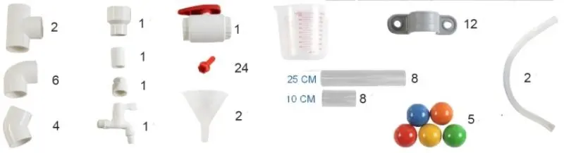 Sistem de tuburi pentru perete de dezvoltare Masterkidz ME14788 (White/Transparent) - 2