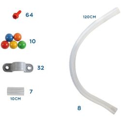 Система трубок для развивающей стены Masterkidz ME14870 (White/Transparent) Thumb