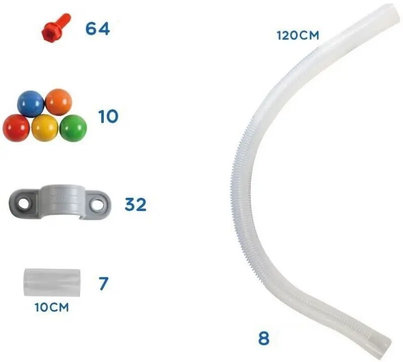 Система трубок для развивающей стены Masterkidz ME14870 (White/Transparent) - 2