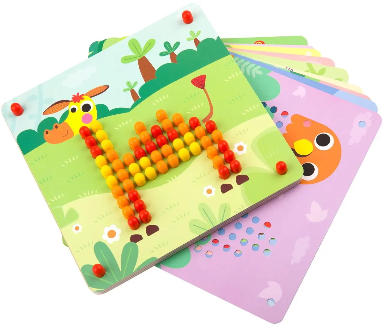 Головоломка Tooky Toy Pin Puzzle (Multicolor) - 3