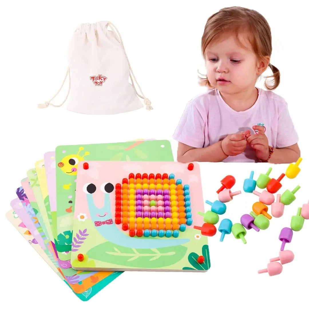 Головоломка Tooky Toy Pin Puzzle (Multicolor) - 4