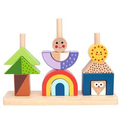 Пирамида Tooky Toy Shadow Stacking Game TH376 (Multicolor) Thumb