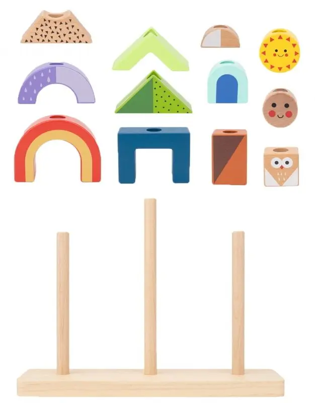 Пирамида Tooky Toy Shadow Stacking Game TH376 (Multicolor) - 4
