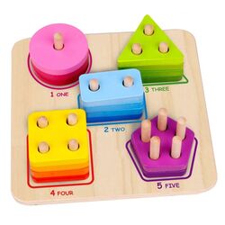 Головоломка Tooky Toy Geometric Block TKF080 (Multicolor)