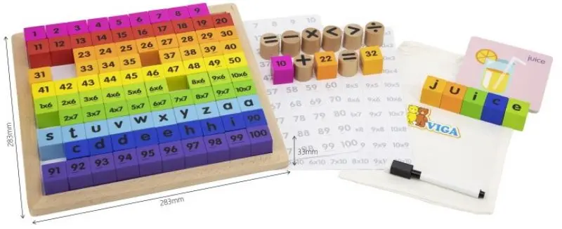 Набор цифр Viga Toys Alphabet And Math Operation Board (Multicolor)