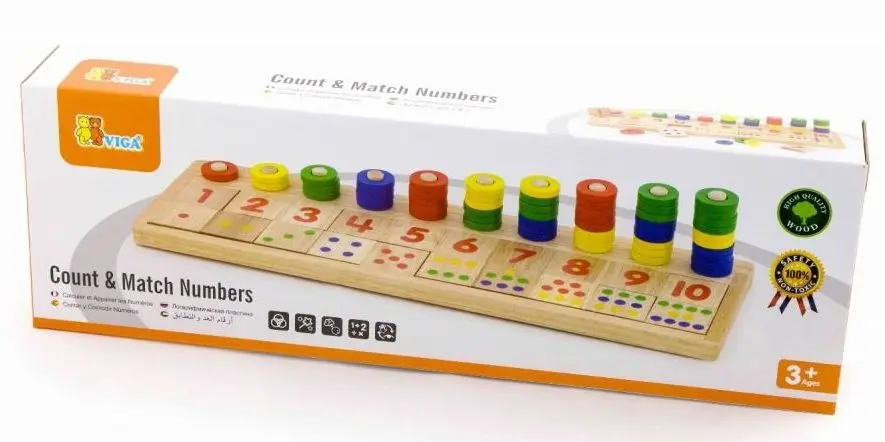 Набор цифр Viga Toys Count Match Numbers 59072 (Multicolor)