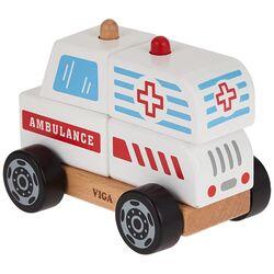 Constructor de blocuri Viga Toys Stacking Ambulance 50204 Thumb
