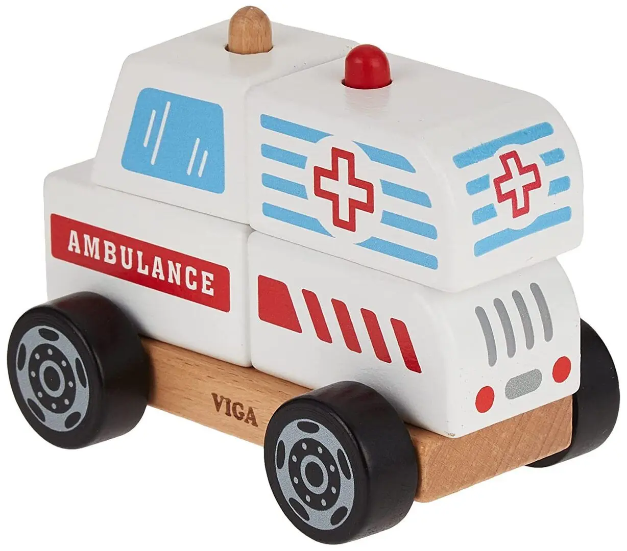 Constructor de blocuri Viga Toys Stacking Ambulance 50204 - 4