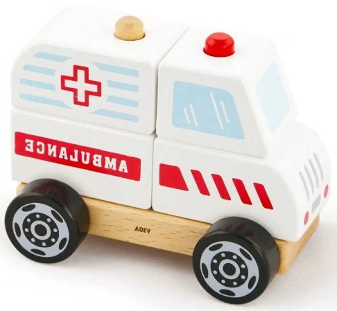 Constructor de blocuri Viga Toys Stacking Ambulance 50204 - 3