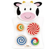 Tabla de dezvoltare Viga Toys Cow (White)