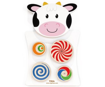 Tabla de dezvoltare Viga Toys Cow (White)