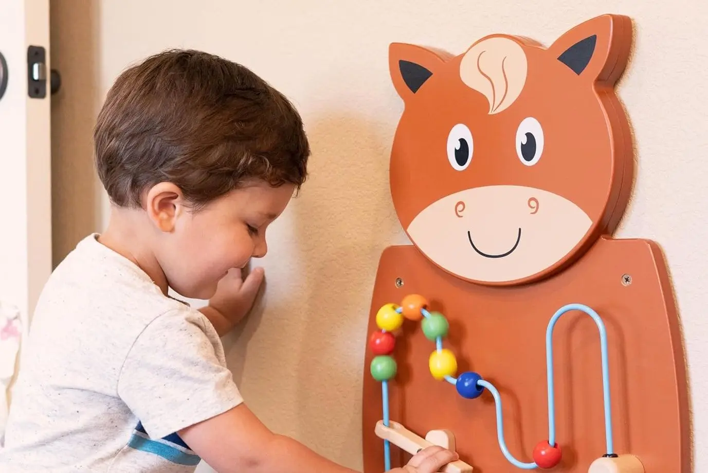 Tabla de dezvoltare de perete Viga Toys Horse (Brown) - 3