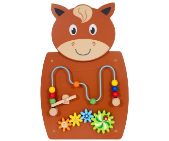 Tabla de dezvoltare de perete Viga Toys Horse (Brown)