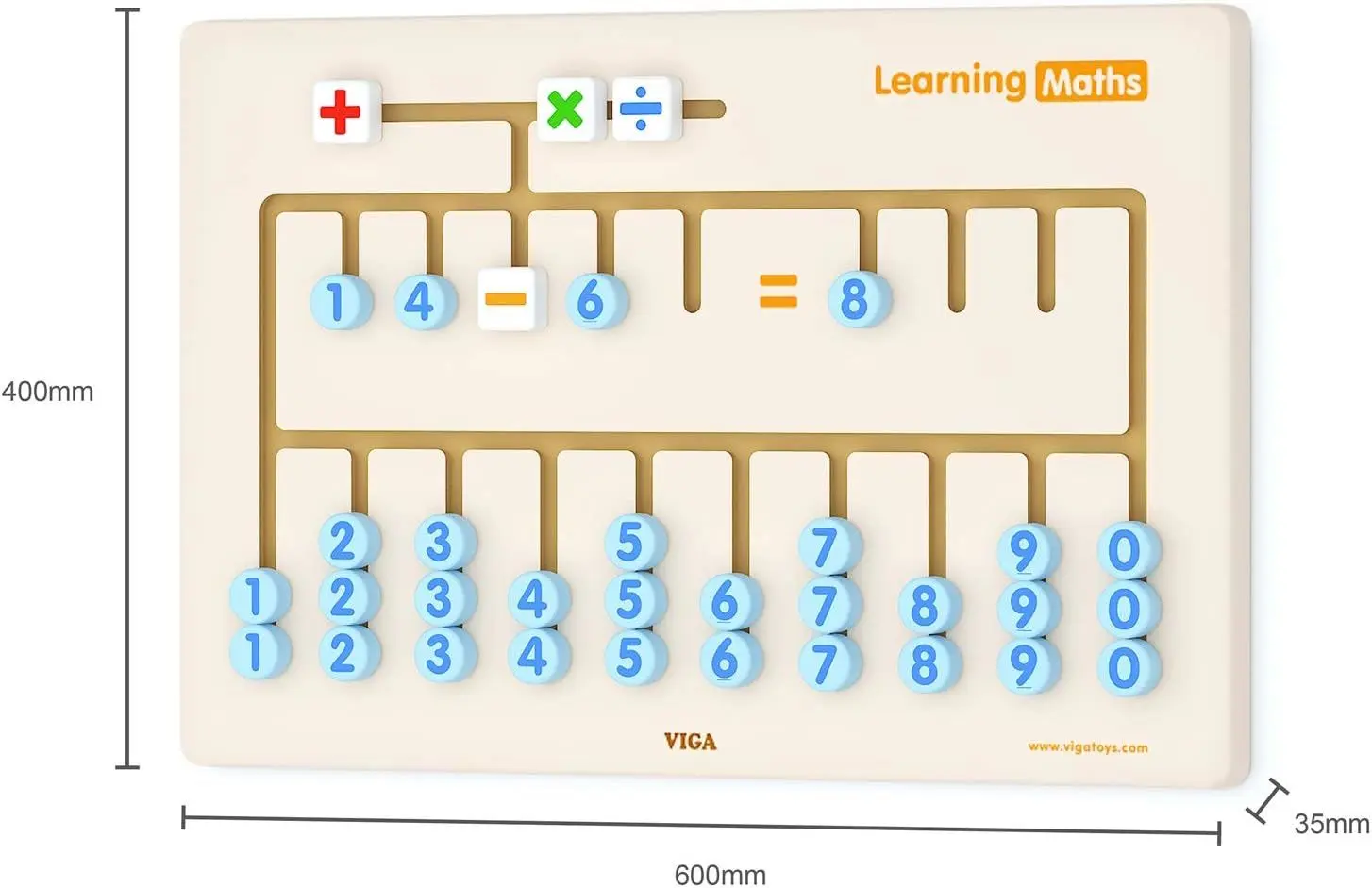 Tabla de dezvoltare de perete Viga Toys Learning Maths (Wood) - 3