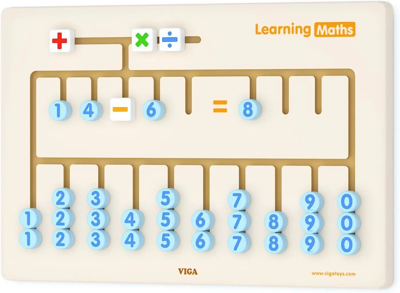 Tabla de dezvoltare de perete Viga Toys Learning Maths (Wood)