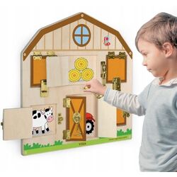 Tabla de dezvoltare de perete Viga Toys Open The Lock (Brown) Thumb