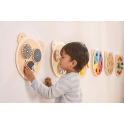 Развивающая настенная игрушка Viga Toys Spinning Points 44551 (Wood/Black) Thumb