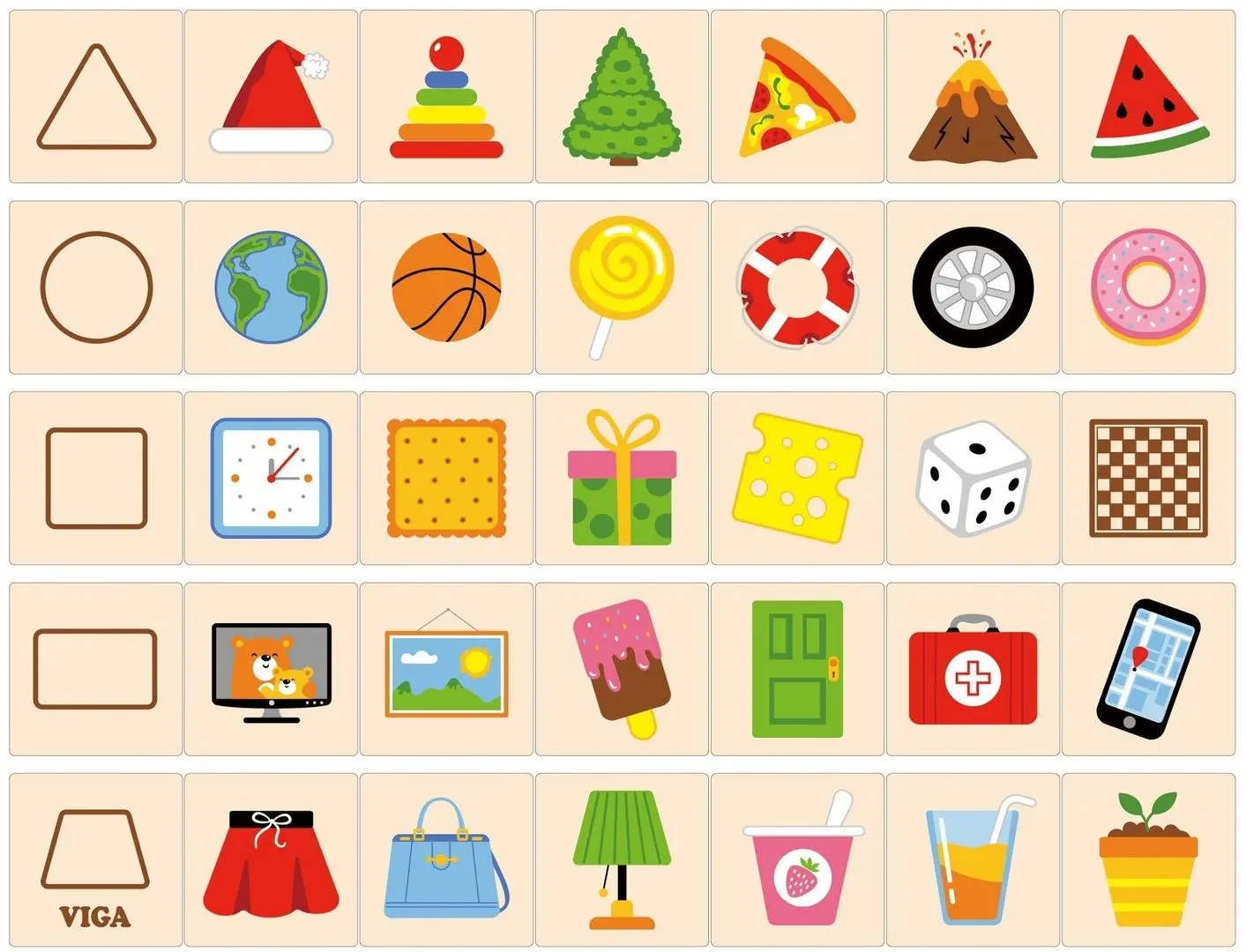 Joc educativ Viga Toys Learning Shapes Puzzle 44506