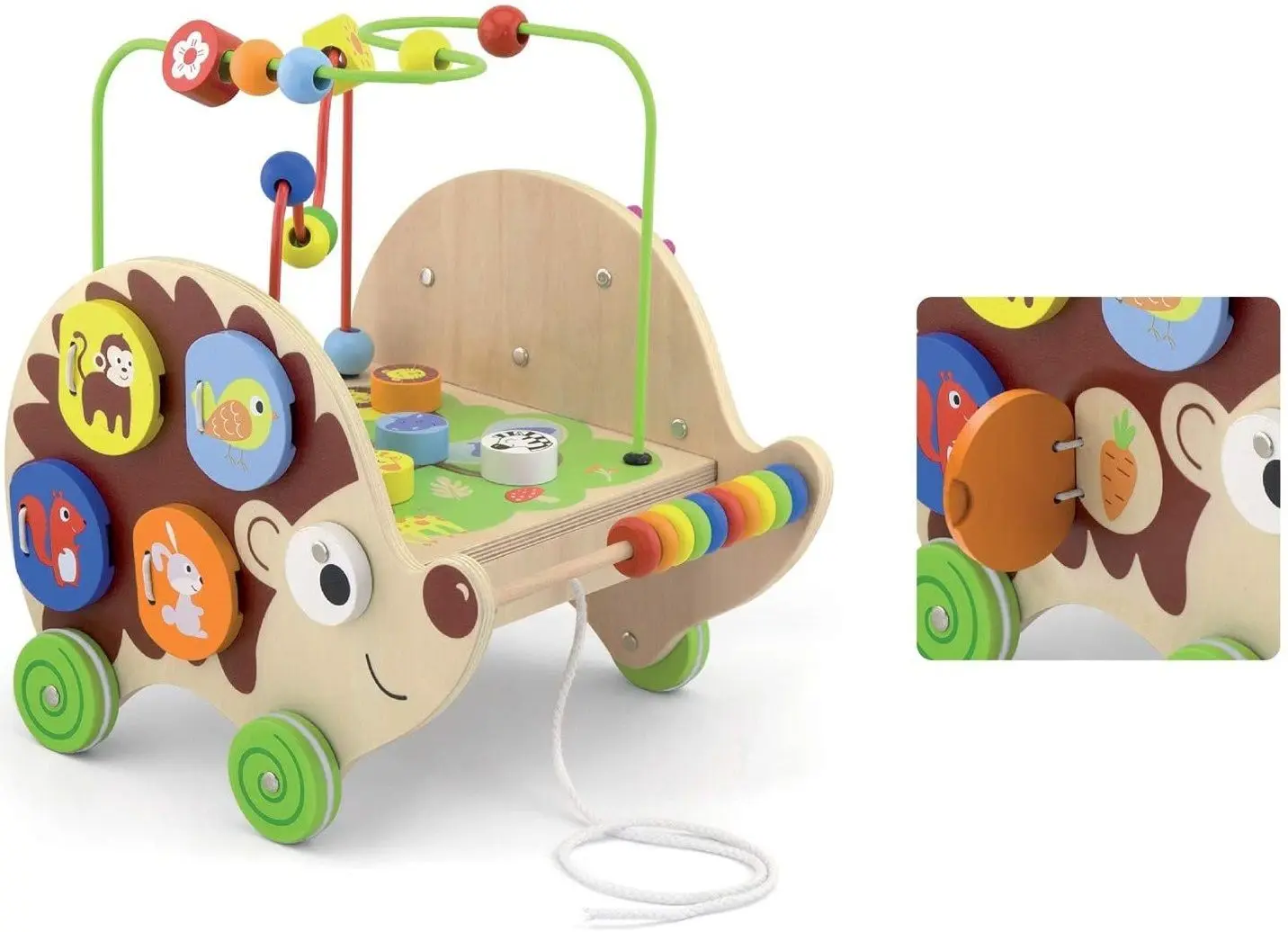 Jucarie de dezvoltare - jucarie de tras Viga Pull-along Activity Hedgehog 50012 - 3
