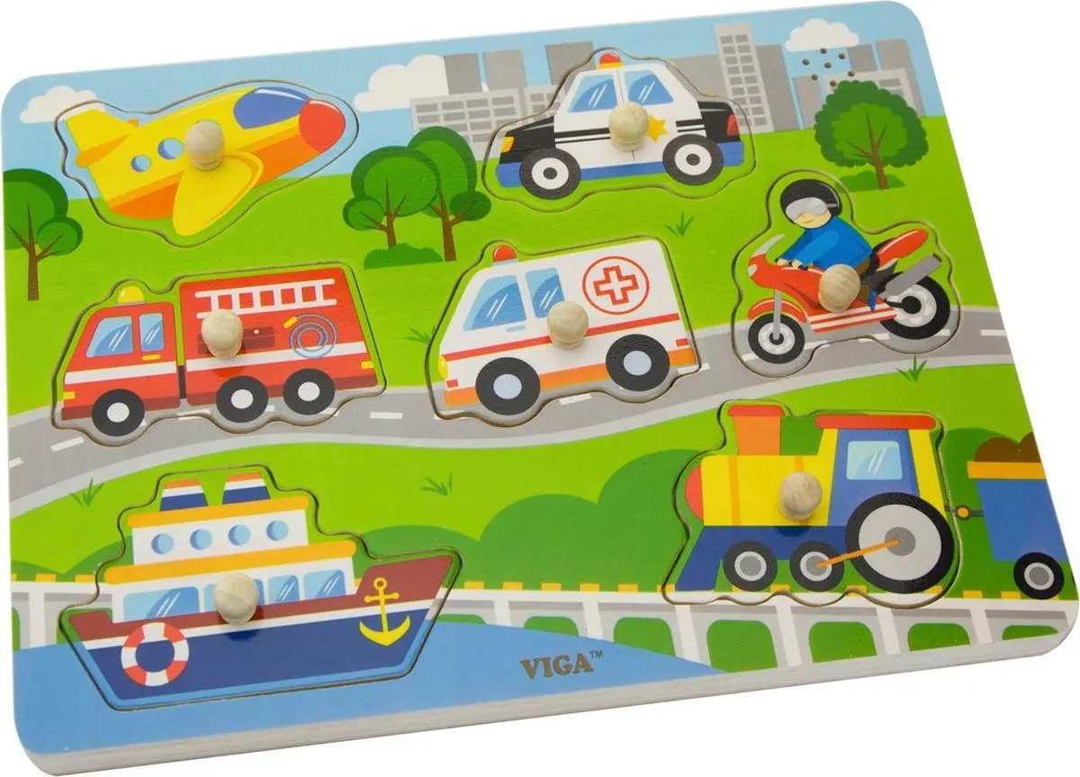 Puzzle Viga Sound Puzzle-Transportation 51274