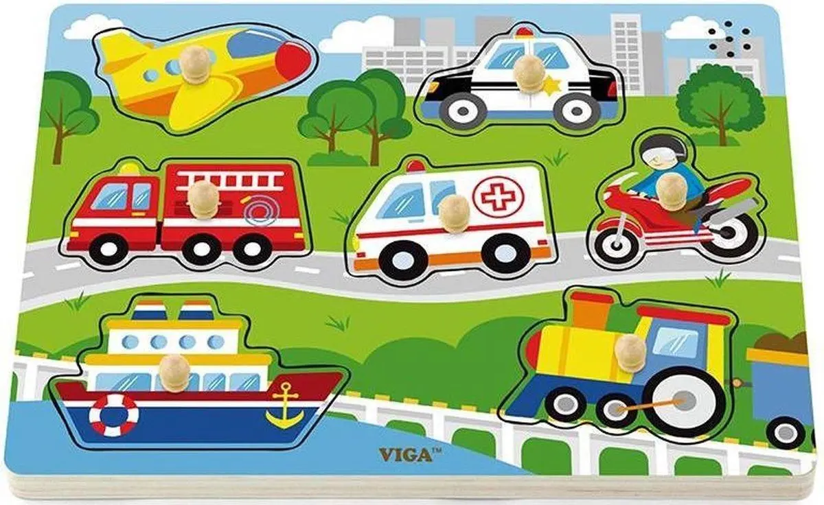 Puzzle Viga Sound Puzzle-Transportation 51274