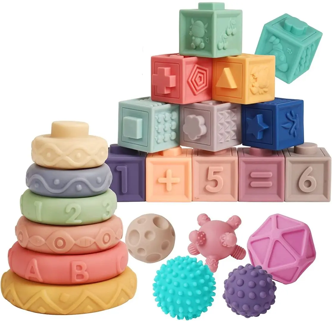 Набор кубиков и пирамиды Woopie 45845 (Multicolor)