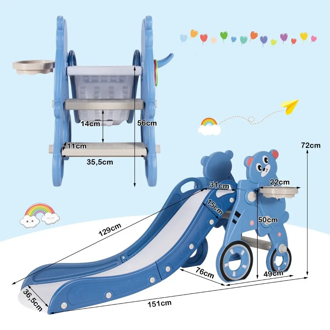 Детская горка Costway TS10006BL (Blue) - 5