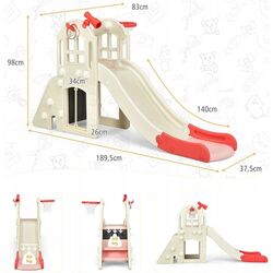 Детская горка Costway TS10024PI (White/Pink) Thumb