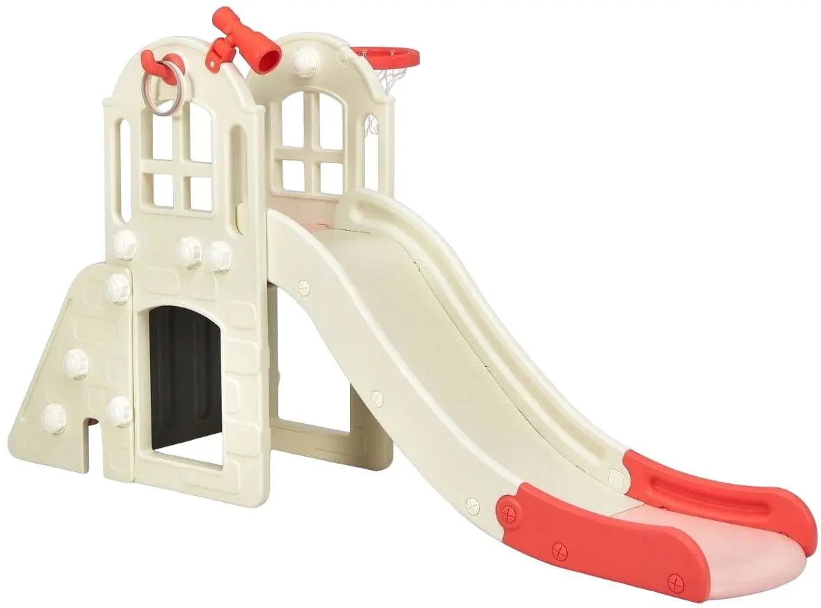 Детская горка Costway TS10024PI (White/Pink)