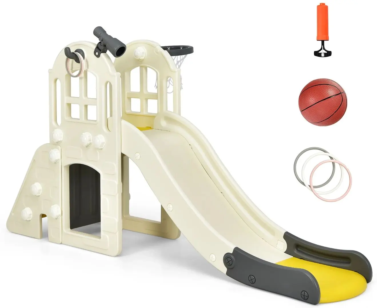 Детская горка Costway TS10024YW (Beige/Grey)